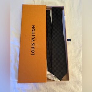 Louis Vuitton Black Damier Classique Tie